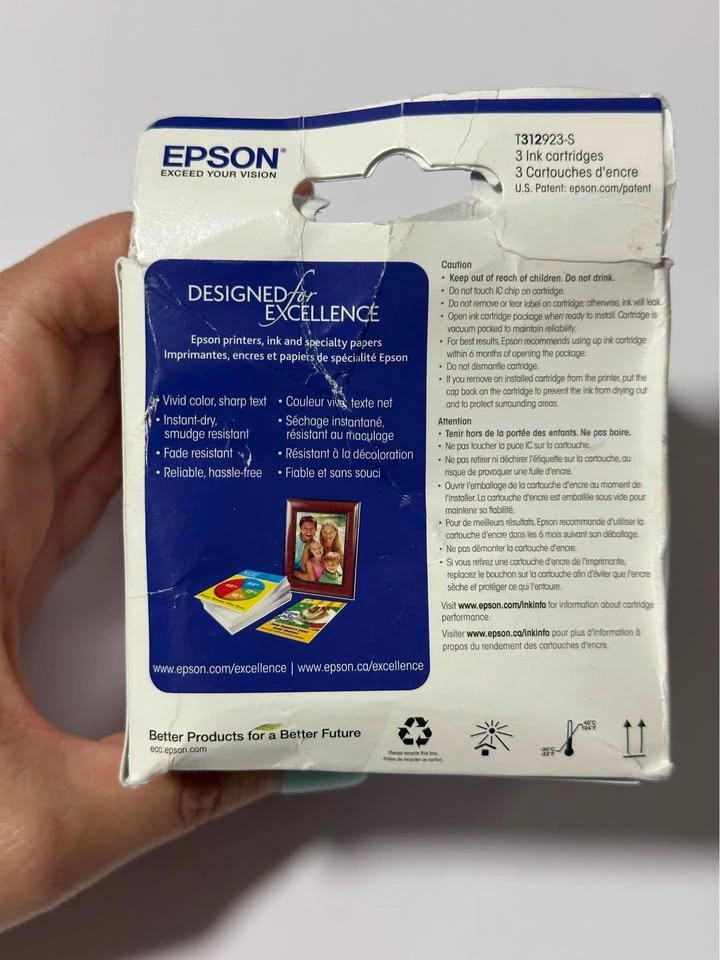 Epson 312 3-Pack Ink Cartridges (C/M/Y) Sealed - photo 4