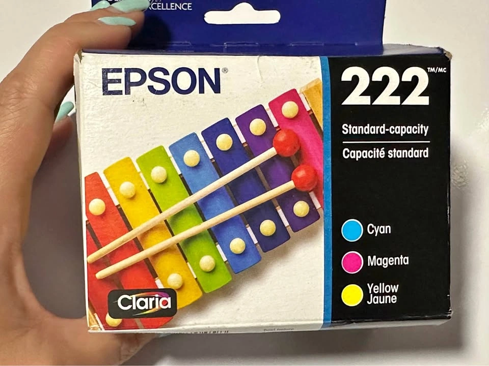 Epson 222 3-Pack Ink Cartridges (C/M/Y) - Sealed