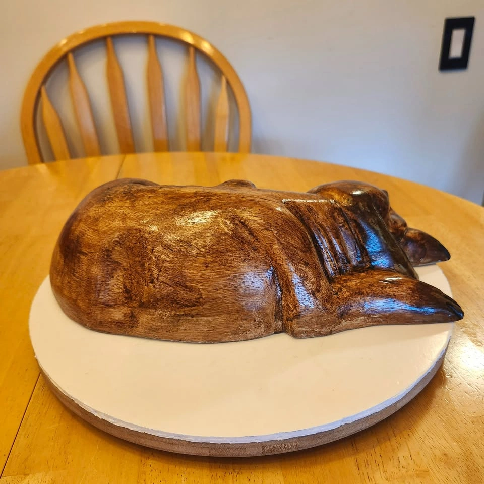 Benji, a Hand Carved Wood Dog with Shine - photo 3