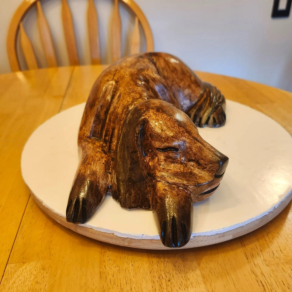 Benji, a Hand Carved Wood Dog with Shine - photo 4
