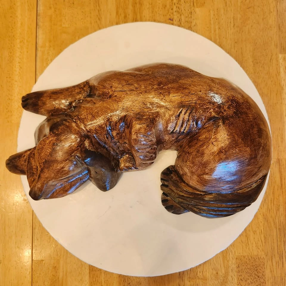 Benji, a Hand Carved Wood Dog with Shine - photo 5