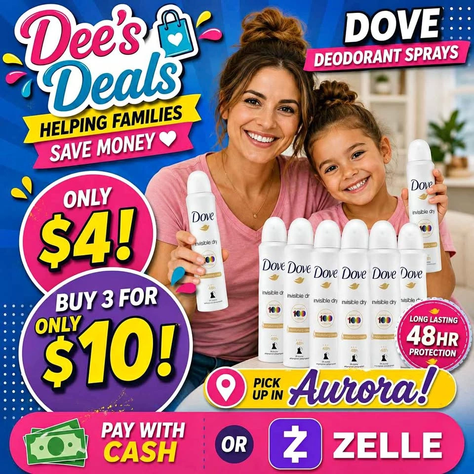 Dove deodorant 3 for $10