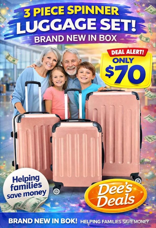 3 Piece Spinner Luggage Set BRAND NEW IN BOX ONLY $70