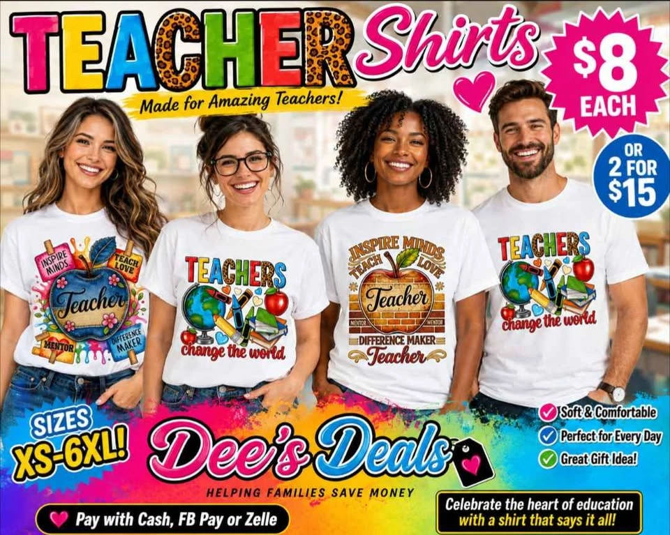 Teacher Shirts $8 Sizes XS-6XL - photo 2