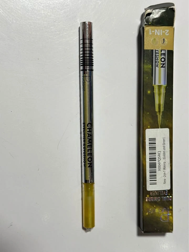 Pudaier Dual Ombre 2‑in‑1 Eyeliner (Gold & Green) — New