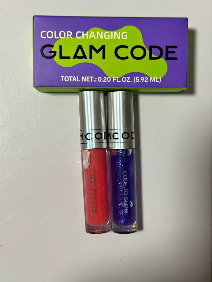Glam Code Color-Changing Lip Gloss Duo - New in Box