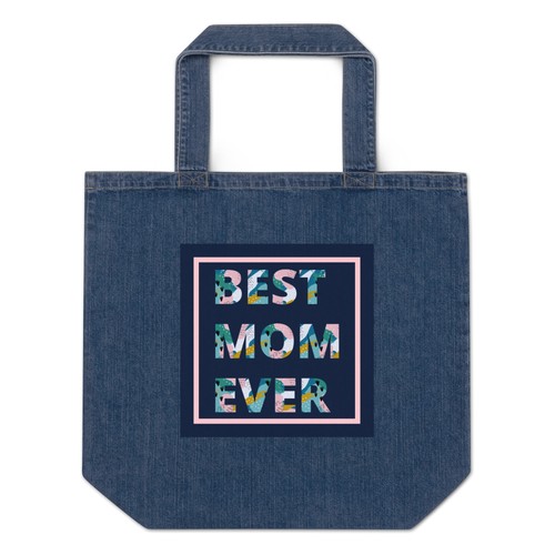Organic denim tote bag