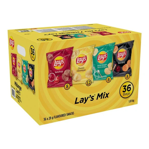 Lay's Mix - 4 Cases x 36 Packs x 28 g - Frito Lay