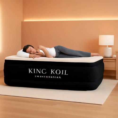 Pillow-Top Plush Full-Size Air Mattress Built-In Pump