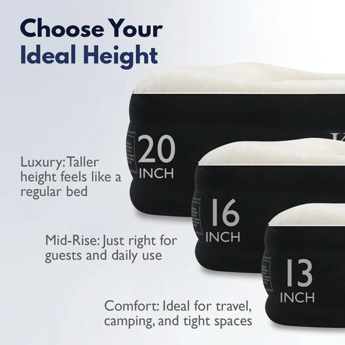 Pillow-Top Plush Full-Size Air Mattress Built-In Pump - photo 3