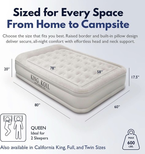 Queen Air Mattress With Integrated Pump Waterproof - photo 2