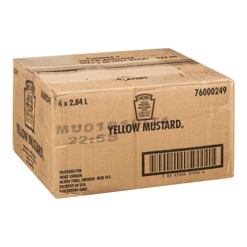 Heinz Prepared Yellow Mustard - 4 x 2.84 L - photo 2