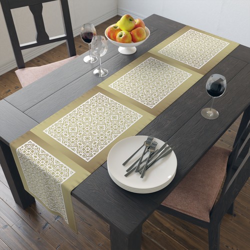Beige Moroccan Tile Table Runner - photo 4