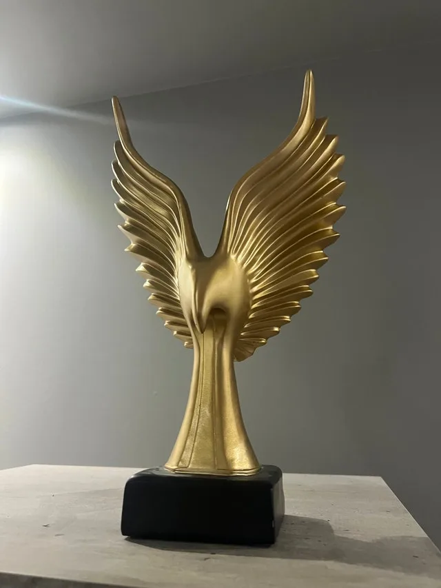 Gold Eagle Statue Decor