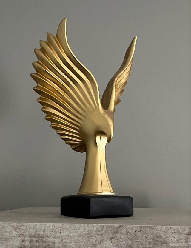 Gold Eagle Statue Decor