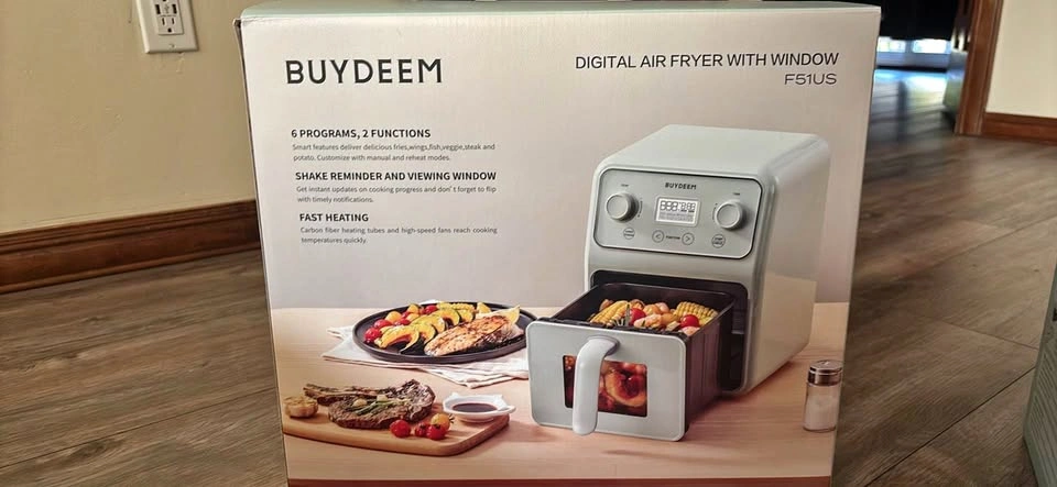 Buydeem cozy greenish digital air dryer with window