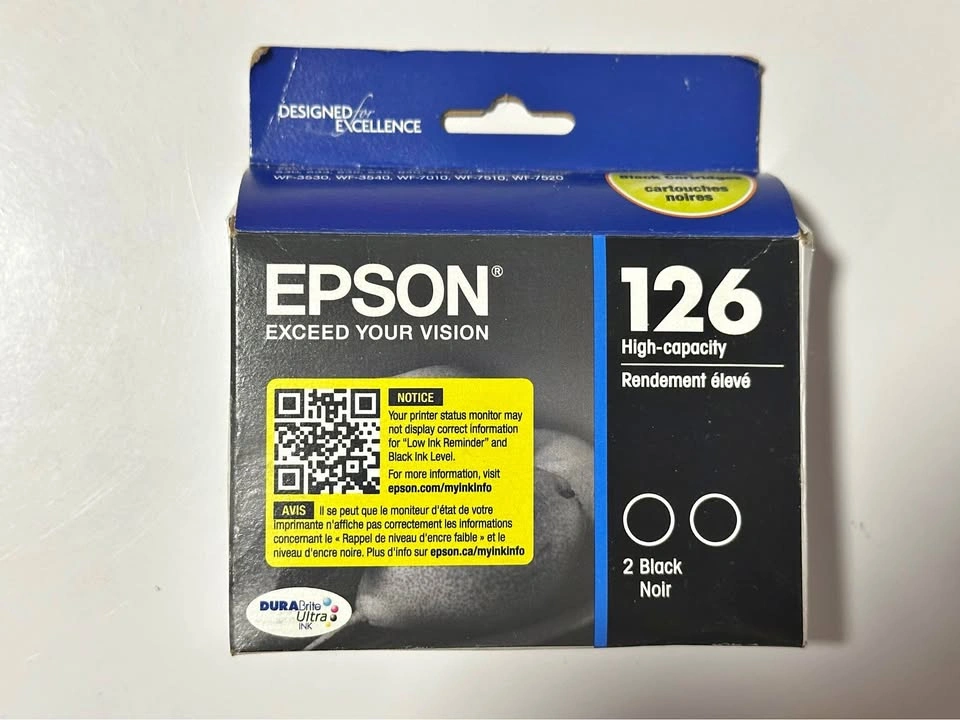 Epson 126 — 2‑Pack Black Ink Cartridges (T126120‑D2)