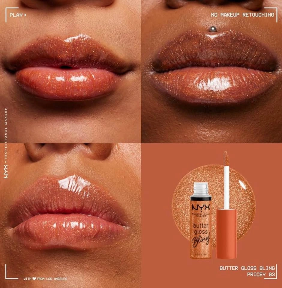 NYX Butter Gloss Bling — Shade 03 Pricey — 0.17 fl oz (5 mL) — N - photo 3