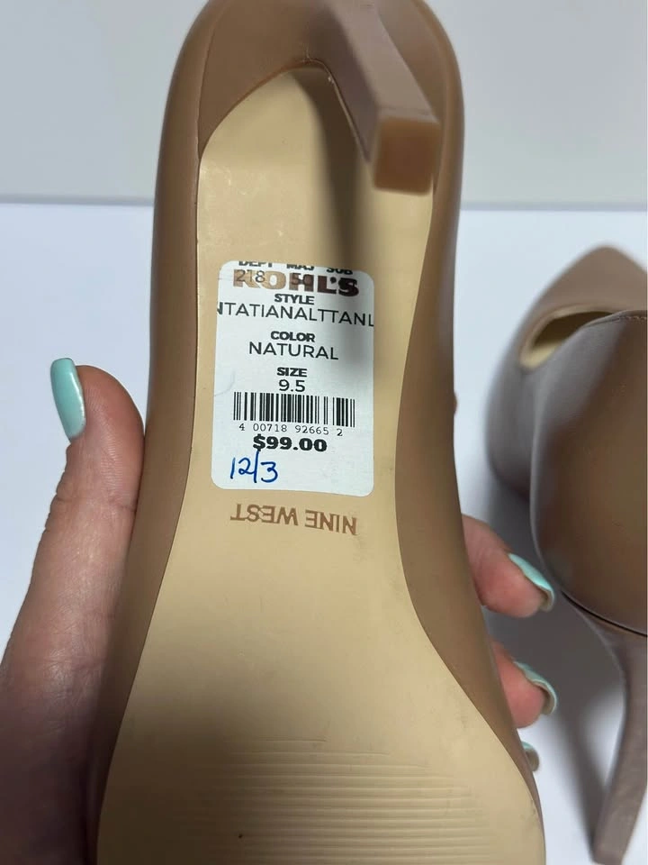NEW Nine West "Tatiana" Pointed Toe Pumps — Natural/Nude (Size 9 - photo 5