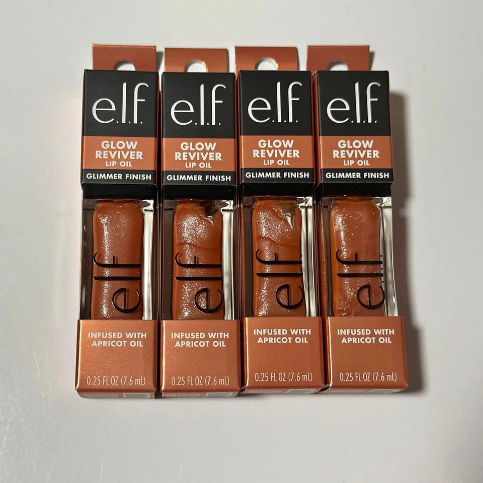 NEW e.l.f. Glow Reviver Lip Oil - Set of 4 - Super Neutral - NIB