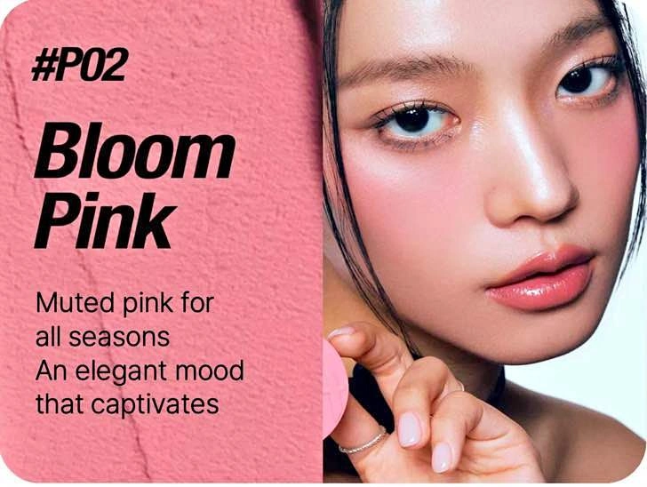 NEW tfit Fluffy Velvet Cushion Blush — P02 Bloom Pink