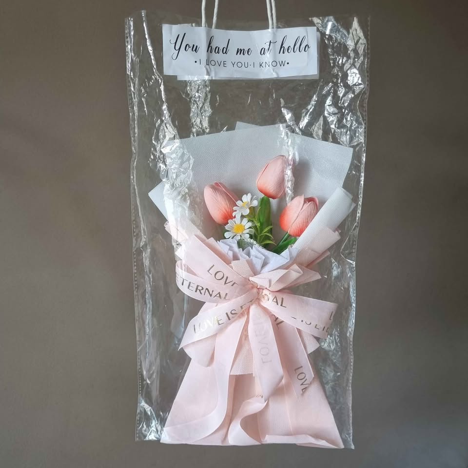 Wax Tulip Flower Bouquet - photo 2