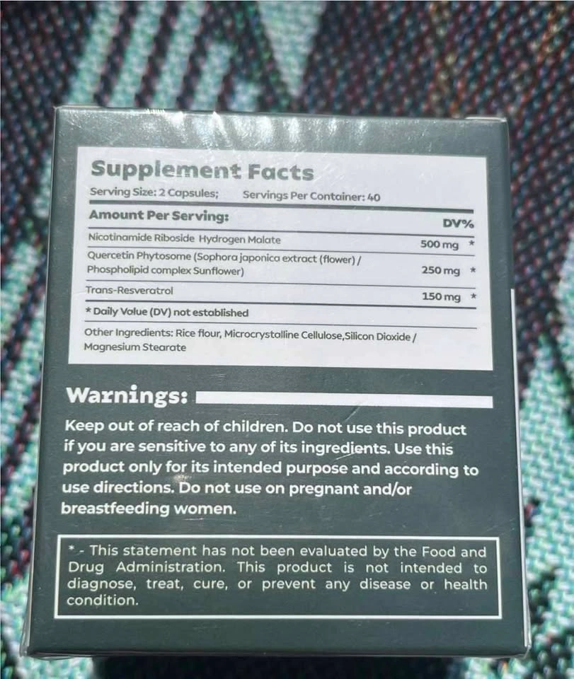 Reus Research NAD+ Nicotinamide Riboside + Resveratrol 900mg - photo 3