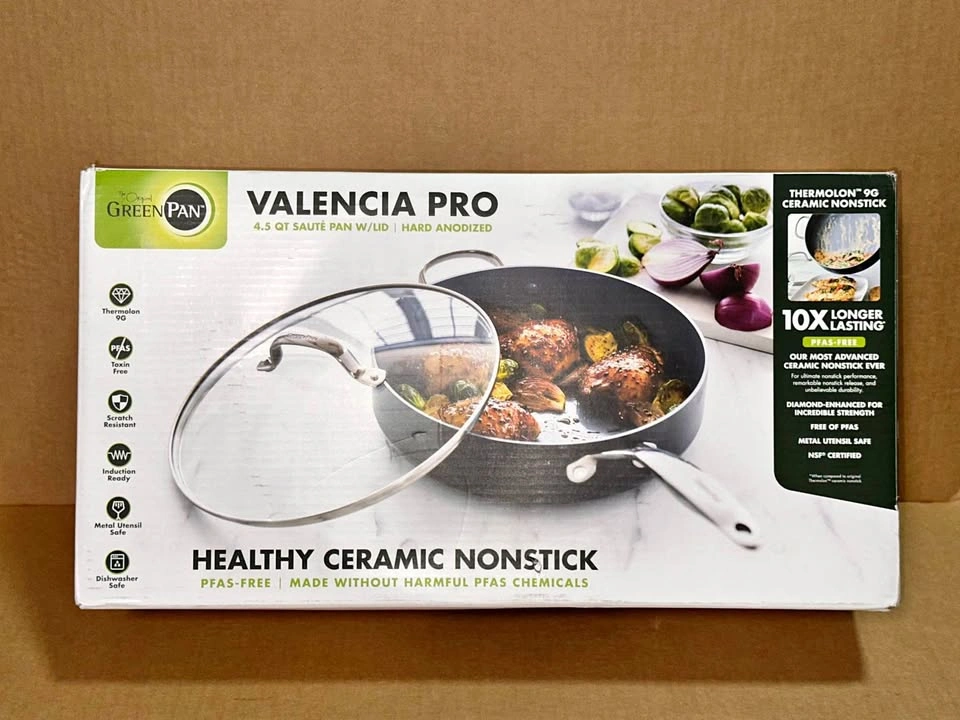 GreenPan Valencia Pro 4.5 Qt / 11" Saute Pan with Lid
