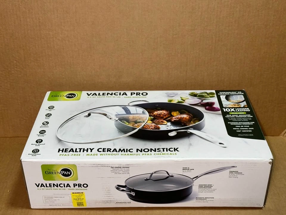 GreenPan Valencia Pro 4.5 Qt / 11" Saute Pan with Lid - photo 2