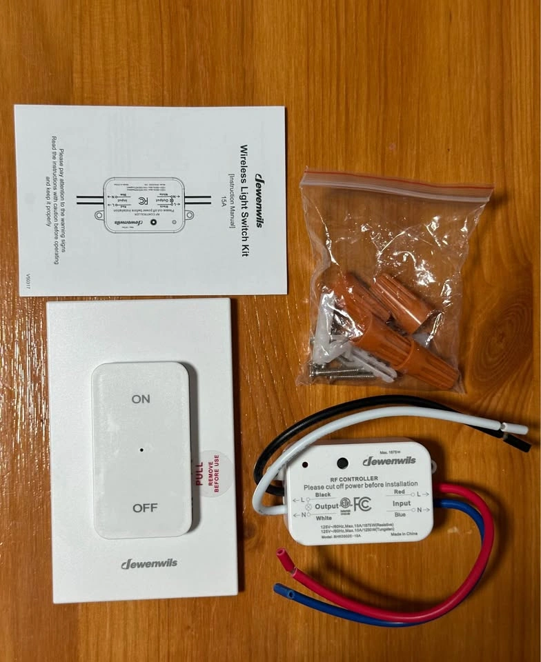 Dewenwils Wireless Light Switch Kit HWLS11R — Remote + RF Receiv - photo 4