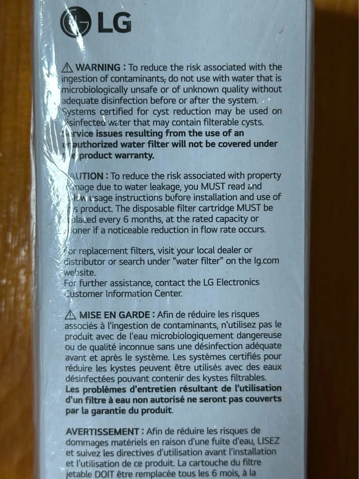 LG Water Filter LT1000P / ADQ747935 — Replacement Cartridge - photo 4