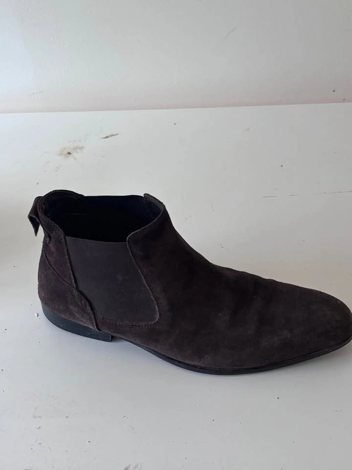Men's Dark Brown Suede Chelsea Boots - photo 3