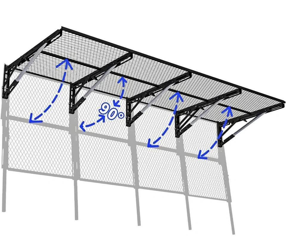 NEW Heavy-Duty Folding Garage Storage Rack CK-Q401 — 500 lb Capa