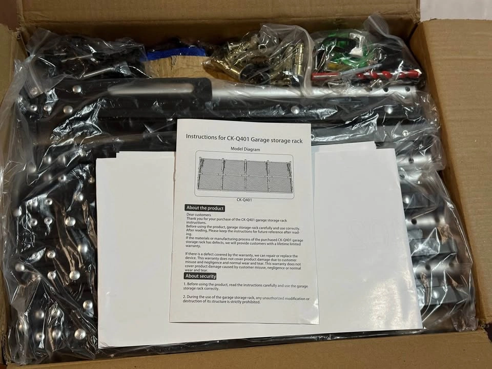 NEW Heavy-Duty Folding Garage Storage Rack CK-Q401 — 500 lb Capa - photo 5