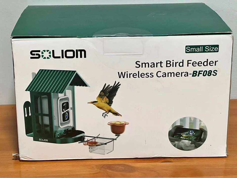 Soliom BF08S Smart Bird Feeder with Camera & Solar Panel — New