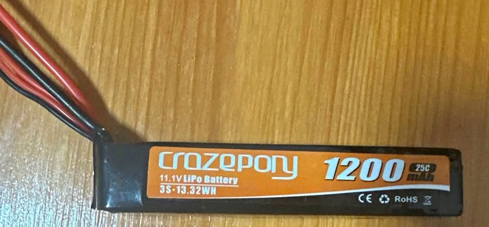 Crazepony 11.1V 1200mAh LiPo Battery — Tested — Small Dent
