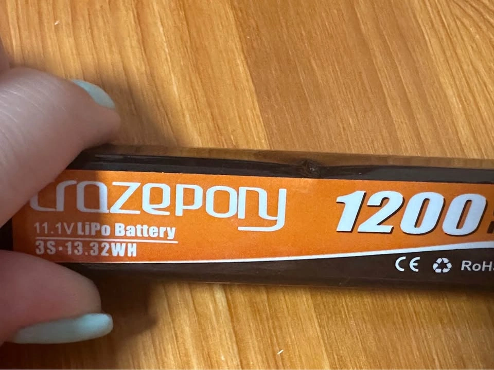 Crazepony 11.1V 1200mAh LiPo Battery — Tested — Small Dent - photo 3