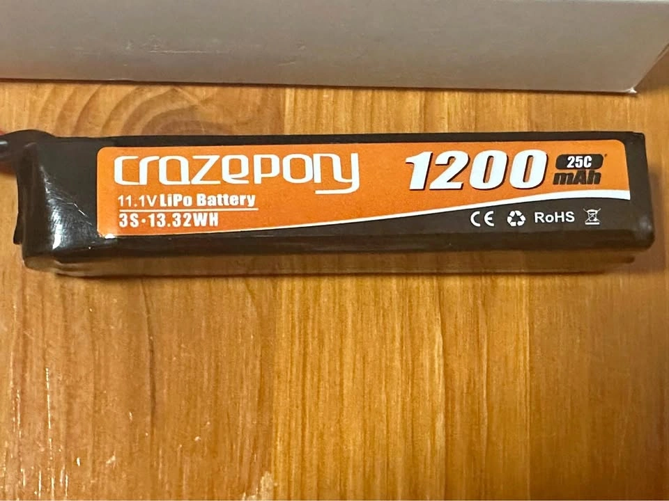 NEW Crazepony 11.1V 1200mAh LiPo Battery — Tested — Airsoft