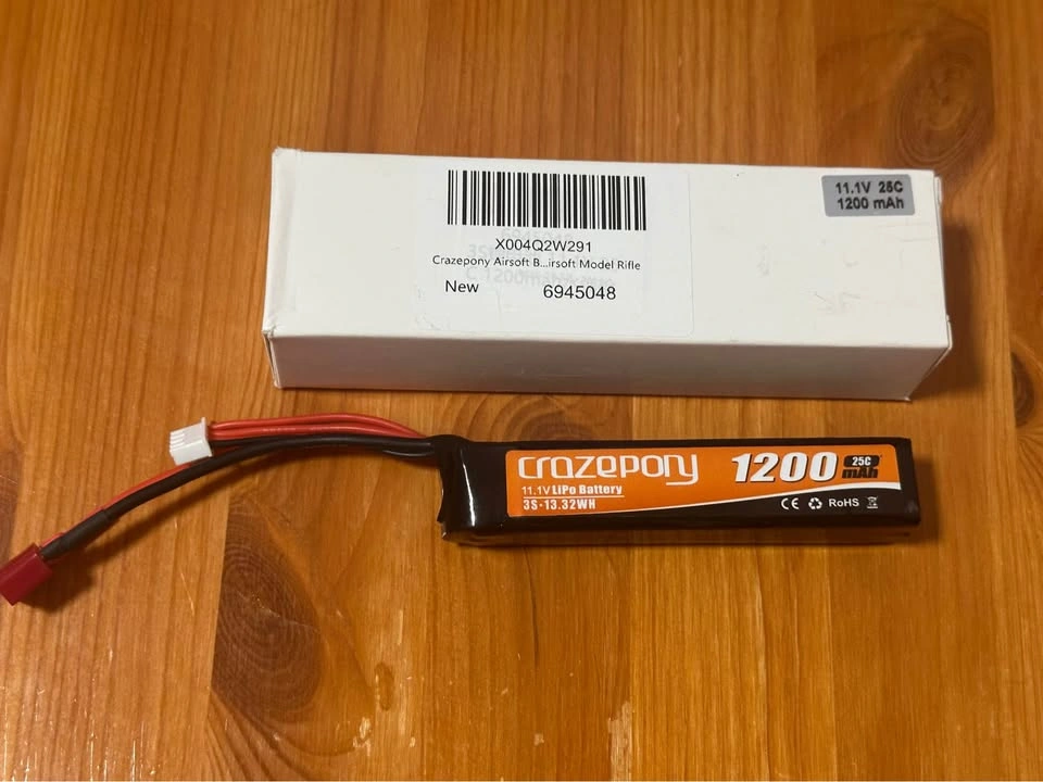 NEW Crazepony 11.1V 1200mAh LiPo Battery — Tested — Airsoft - photo 2