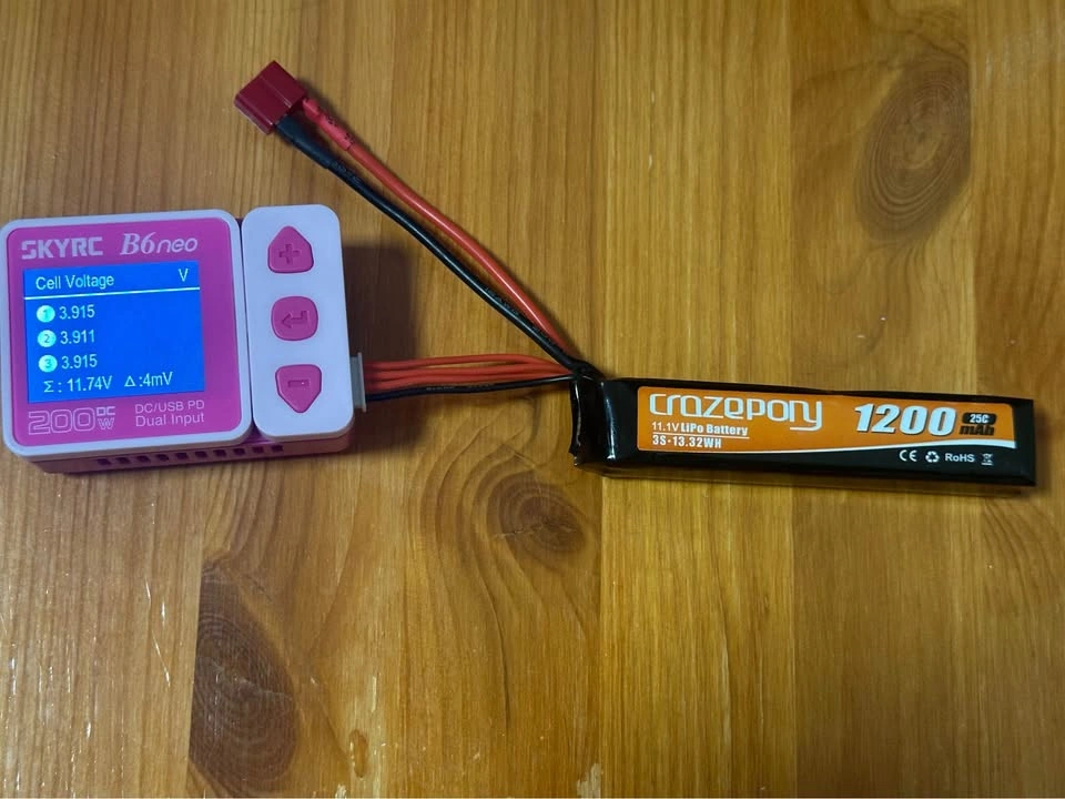 NEW Crazepony 11.1V 1200mAh LiPo Battery — Tested — Airsoft - photo 3