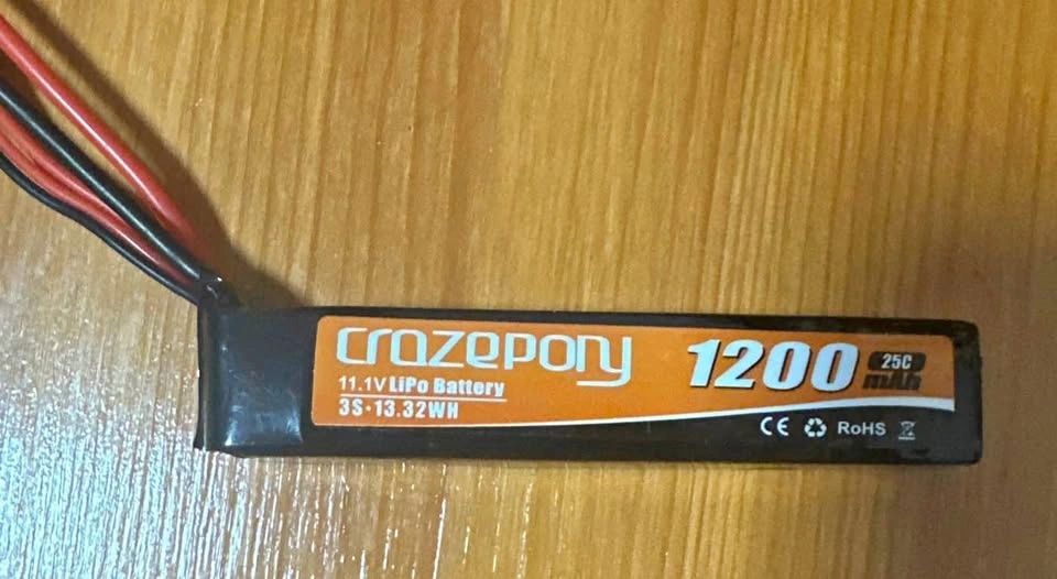 NEW Crazepony 11.1V 1200mAh LiPo Battery — Tested — Airsoft