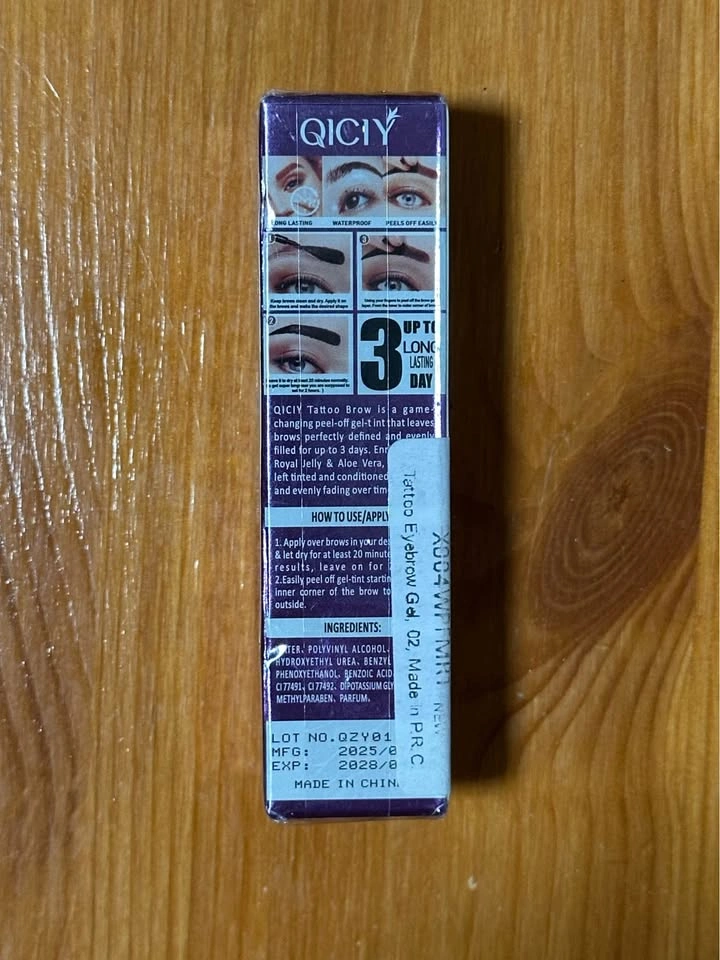 QICIY Tattoo Eyebrow Gel — Peel-Off Brow Tint — New - photo 4