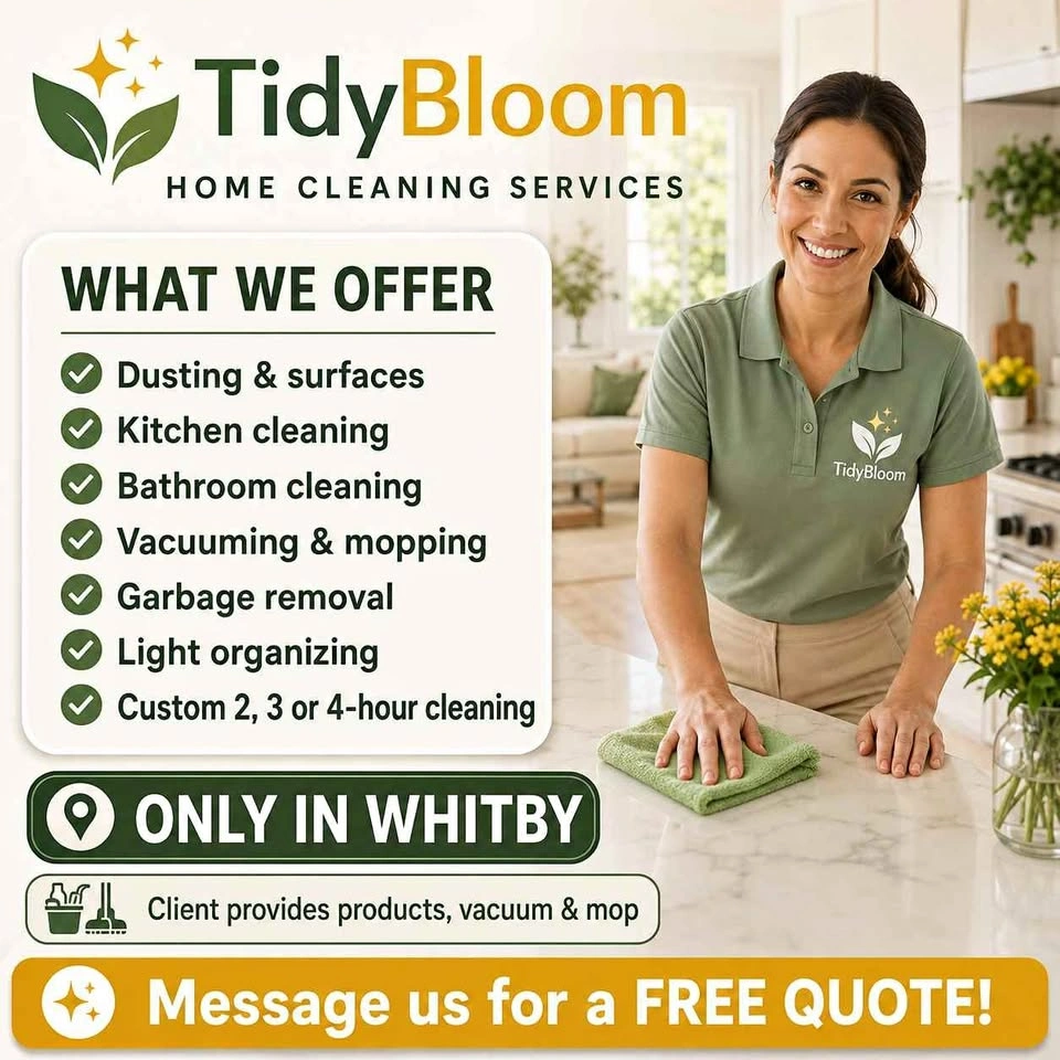 Cleaning services in Whitby!