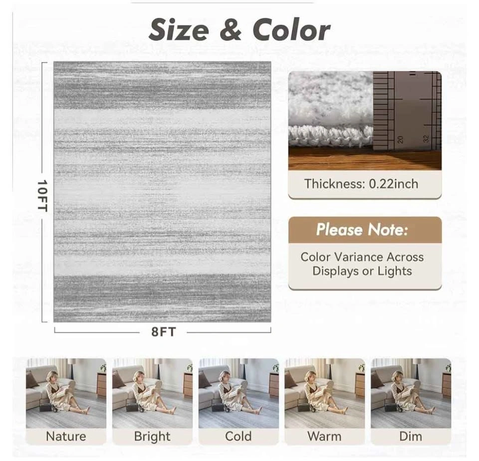 Brand New 8x10 Modern Abstract Area Rug - photo 5