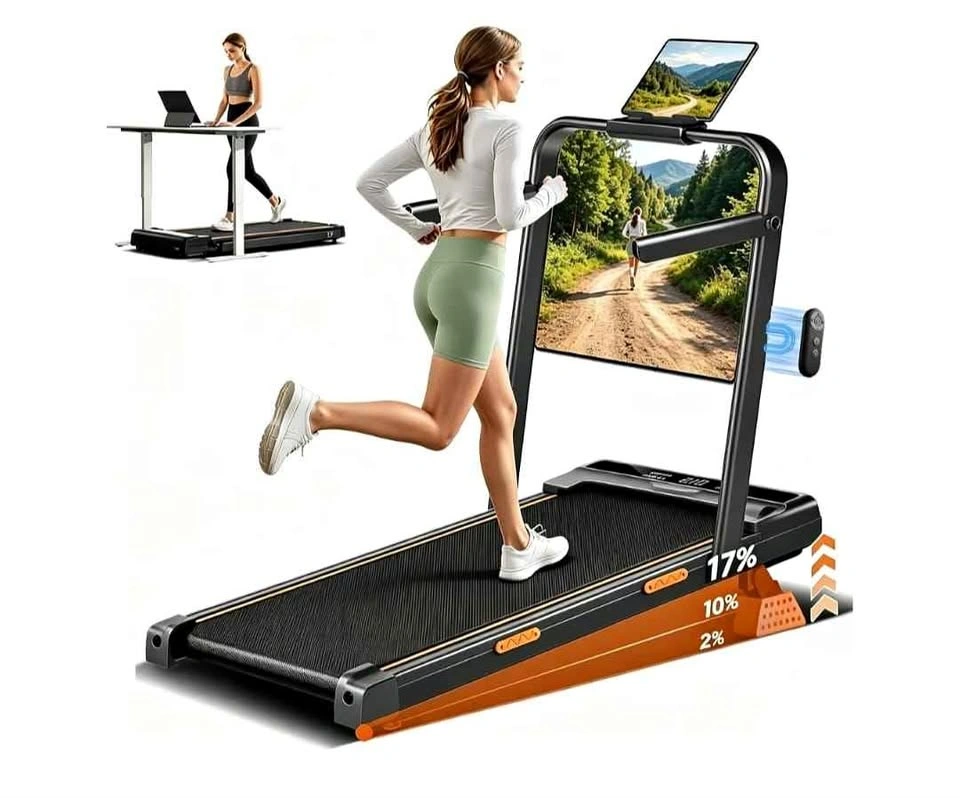 5-in-1 Walking Pad Treadmill with 17% Manual Incline