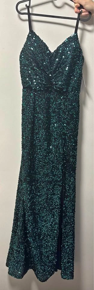 Violet Weekend Sequin Maxi Dress — Size 9/10 — Hunter Black - photo 4