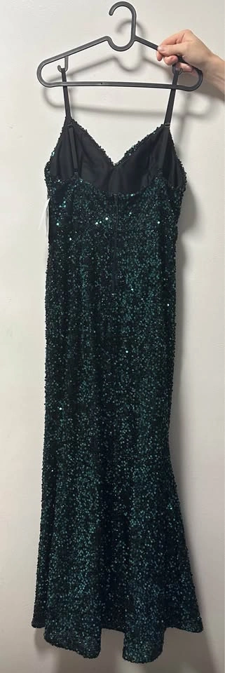 Violet Weekend Sequin Maxi Dress — Size 9/10 — Hunter Black - photo 5