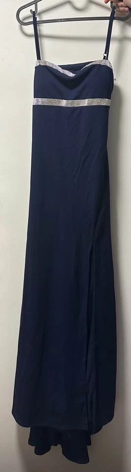 JUMP Apparel Navy Maxi Dress — Size 7/8 — Rhinestone Detail - photo 2