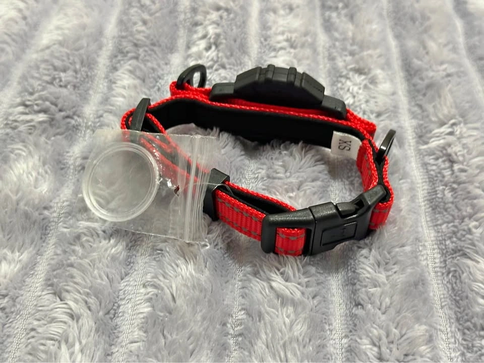 Red Reflective Dog Collar — Size XS — Adjustable — Soft Padded L