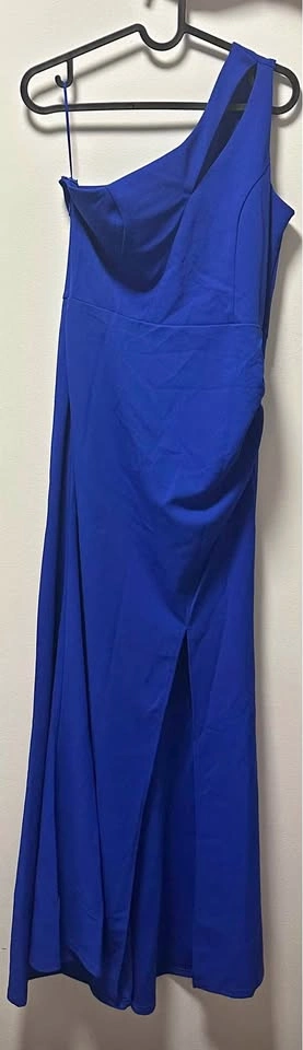WOosea Royal Blue One-Shoulder Maxi Dress — Size S - photo 2